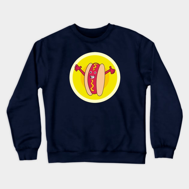 Happy Hot Dog Crewneck Sweatshirt by new_child